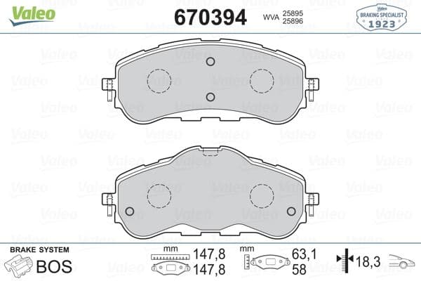 Ön Fren Balatası 283mm Astra L 21> Combo E 18> Berlingo 18> Partner 18> 308 II-III 13> Rifter 18>