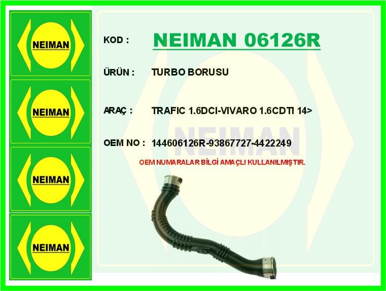 Turbo Borusu Trafic 1.6DCI-Vivaro 1.6CDTI 14>