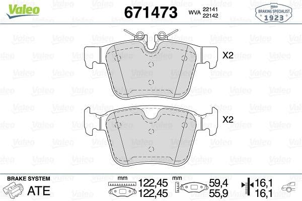 Fren Balatası Arka Land Rover Discovery L550 Range Rover L538 L551 L560 . Volvo S90 16> V90 V60 XC60 XC90 14>