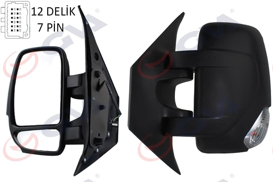 Diş Dikiz Aynasi Sol Master-Movano 10> Elektrikli İsitmali Sinyalli Konveks Sol L VM-971EHL