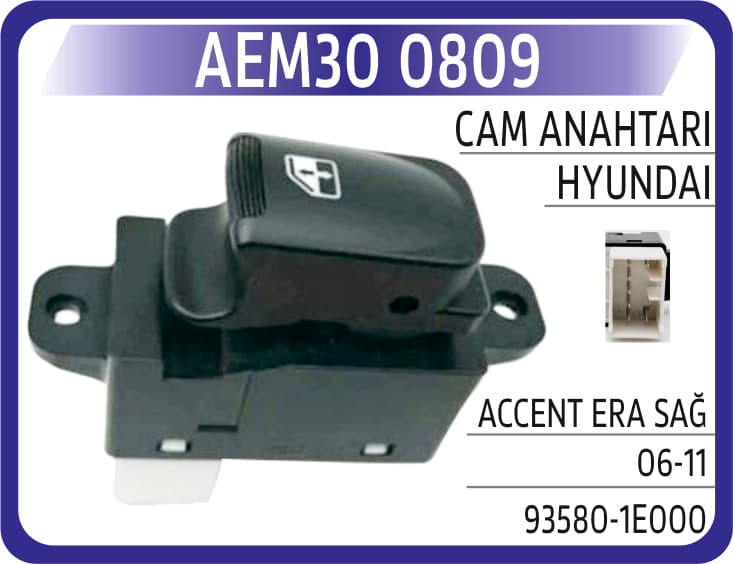 Cam Anahtarı Hyundai Accent Era Sağ 06-11