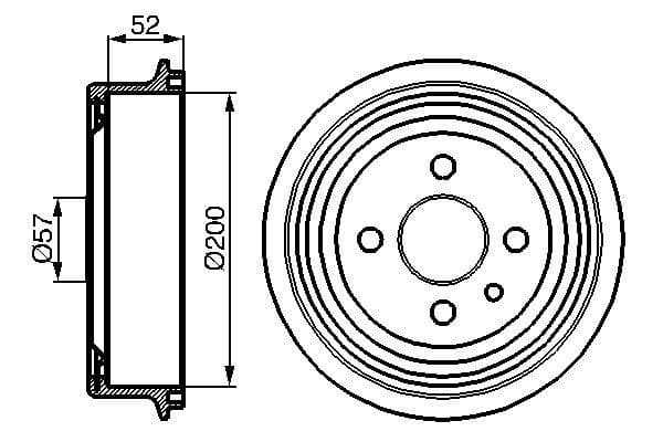 Arka Kampana Vectra A 89>95 Astra F 91>98 1.4-1.6-1.8-2.0 Lacetti 05>13 242x200x53x100 4DL 568054-91024352