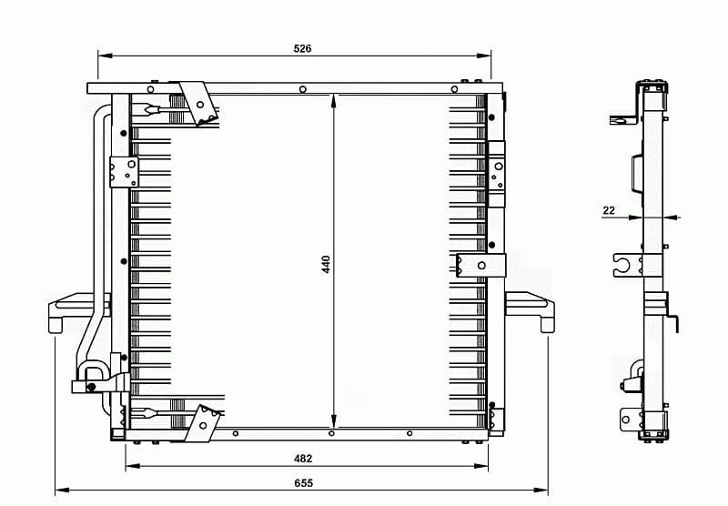 Klima Kondenseri BMW 3SERİSİ E36 90 > 483X468X20 Oto.-Mek.