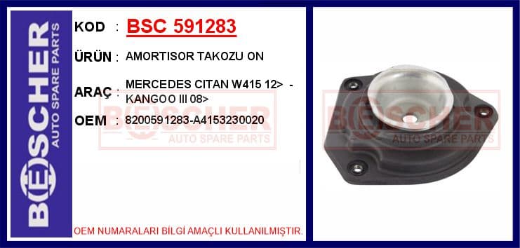 Amortisör Takozu Ön Mercedes Citan W415 12> - Kangoo III 08>