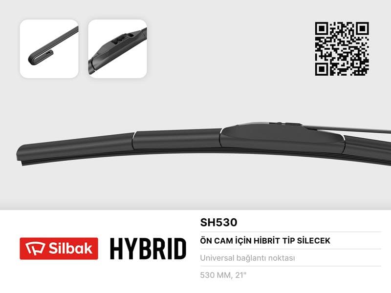 Silecek Süpürgesi Hybrid Tipi 530mm Üniversal