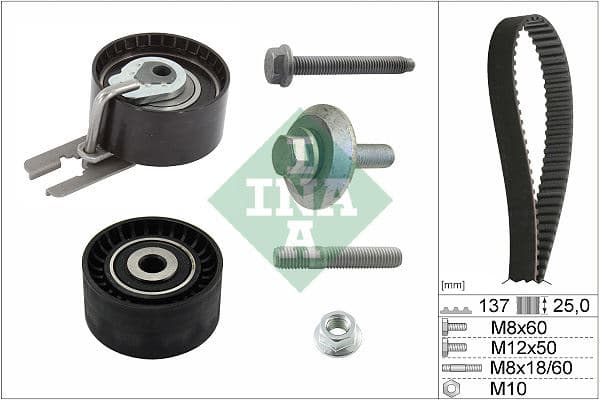 Eksantrik Gergi Kiti P206-P207-P307-P308-P407-P3008-Expert-Partner-Berlingo-Jumpy-C2-C3-C4-C5- Xsara-Focus II-Fiesta V-VI Volvo S40-C30-V50-Fiat Scudo EURO4 1.6 HDi-TDCi