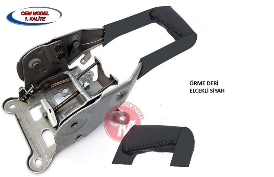 El Fren Tabancasi Kolu Siyah Deri Elcekli Renault Megane II 02>08 Komple Orijinal Model