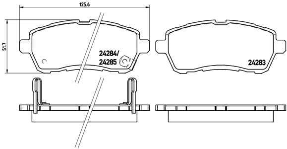 Ön Balata Fiesta VI 1.4-1.4TDCİ 1.6 TDCi 08 >Swift 10 > Justy 07 > Mazda II 07 > Sirion 08 >