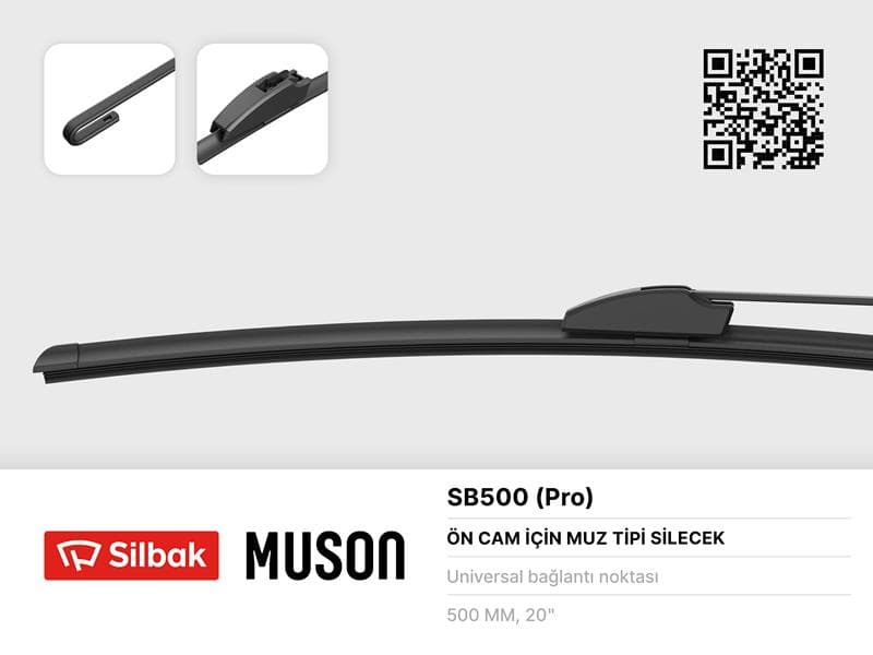 Silecek Süpürgesi 500mm Muz Tipi Üniversal