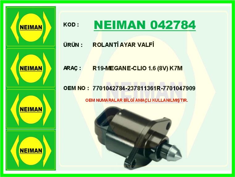 Rolanti Ayar Valfi R19-Megane-Clio 1.6 8V K7M