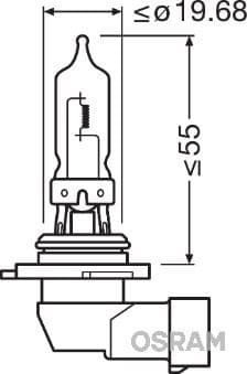 Ampul 12V HB3 9005 60W P20d
