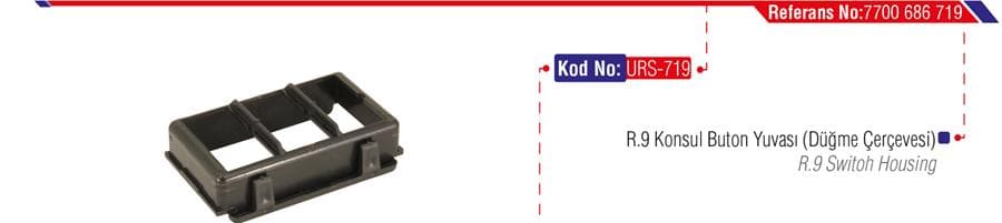 Konsol Buton Yuvası Düğme Çercevesi R9