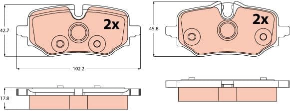 Fren Balatası Arka BMW F70 F74 F78 U06 U12 U11 U10 . Mini J05 J01 U25