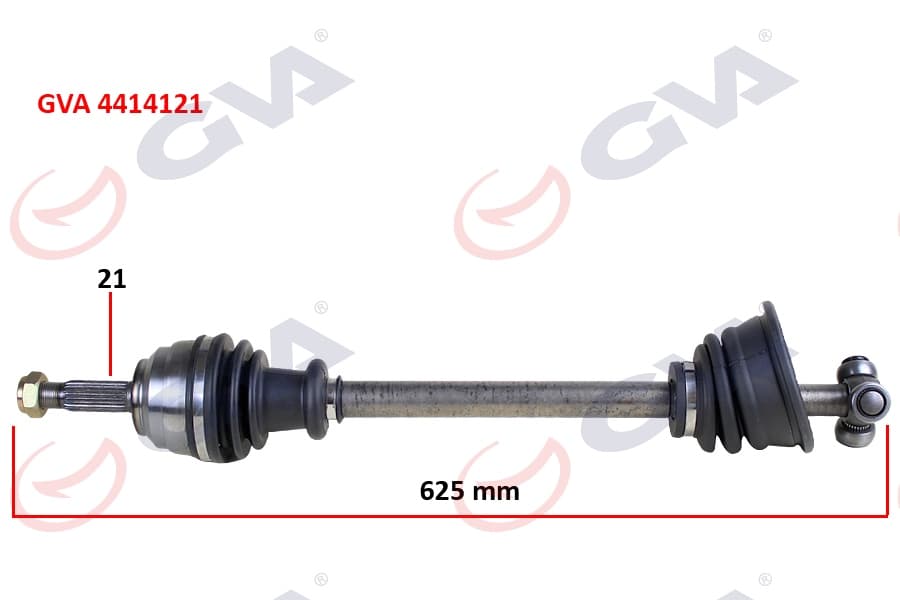 Komple Aks Sol Kangoo 1.9DTI 98-08 625mm