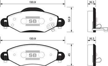 Ön Fren Balata Toyota Yaris 1.0L 1SZ-Fe SCP10 Fransız Üretim 03-05 / 1.3L 2SZ-Fe SCP12 Fransız Üretim 03-05