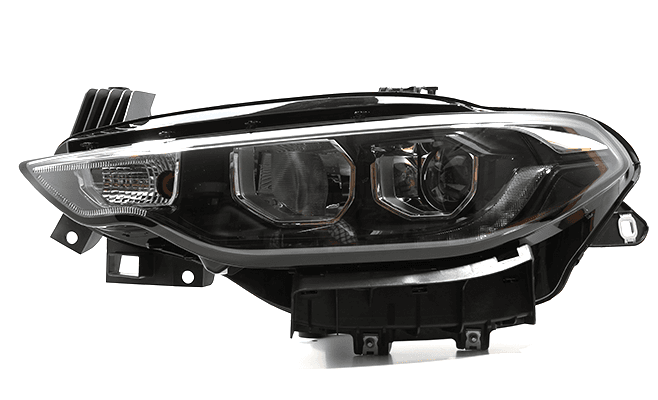Far Motorlu Sol Krom Çitali - Led DRL Park Fiat Egea 16>20