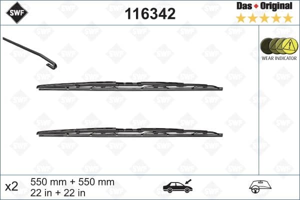 Silecek Süpürgesi Ön Audi A4 550 X 550 MM Eski Tip