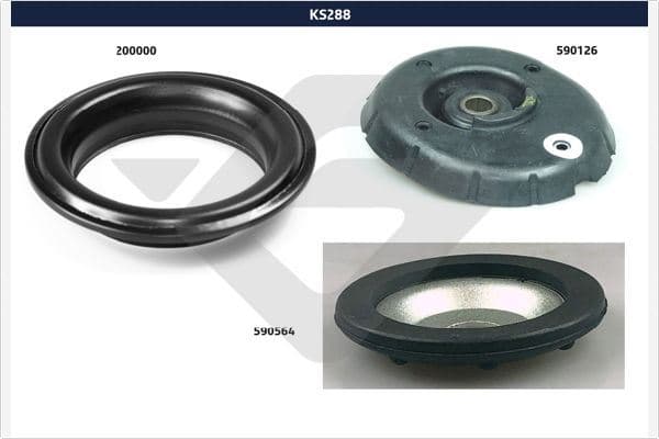 KS174 Ön Amortisör Takozu Rulmanı Komple Kiti P208-P2008-P301-C-Elysee 12 > C3 II-C3 Picasso-DS3 10 >
