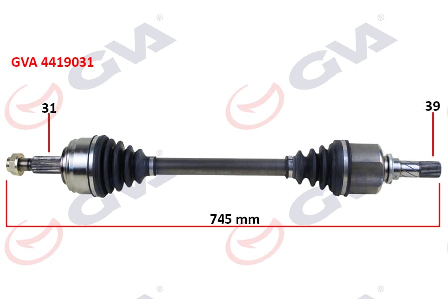 Komple Aks Sol Master III 10>MOVANO B 10> 2.3dCi 6 Vites 745mm