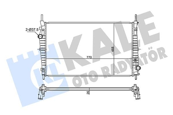 Motor Su Radyatörü Ford Transit 3.2 TDCi 200PS 06 > Klimali Klimasiz