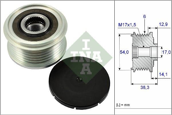 Alternatör Kasnaği 6 Kanal 208 2008 308 T9 301 C3 III C3 Picasso C4 II DS4 C4 Cactus C-Elysee DS3 EB2