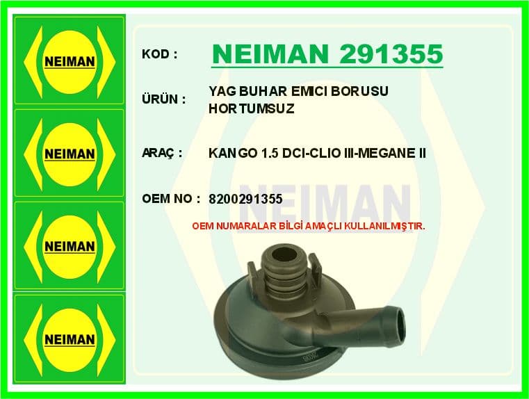 Yağ Buhar Emici Renault Kangoo 05> Clio III 05> Megane II 02>08 Scenic II 02>08 1.5dCi 2.0