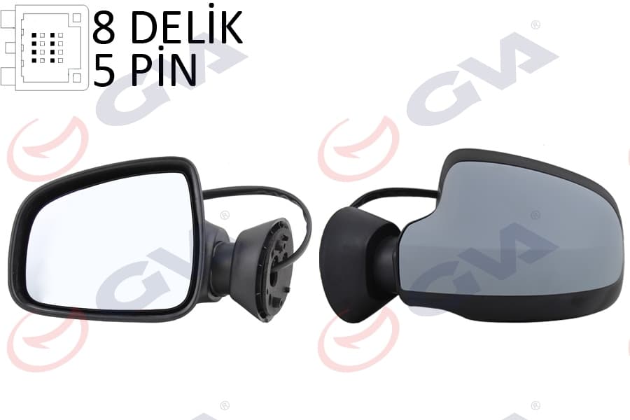 Diş Dikiz Aynasi Sol Duster 11> Elektrikli İsitmali Astarli Konveks 5 Fiş VM-6802EHPL