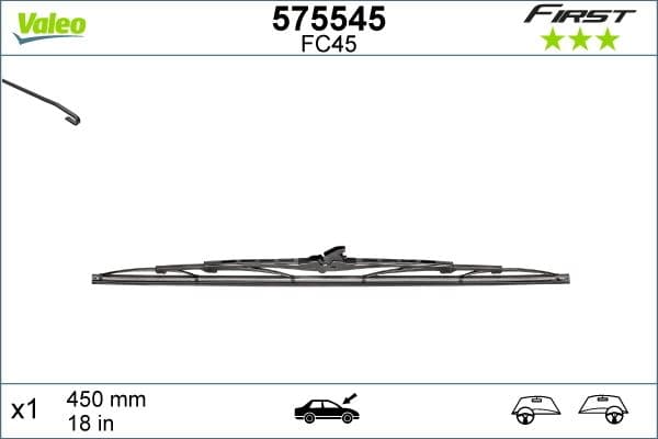 Silecek Süpürgesi 450mm Normal Tip First Üniversal