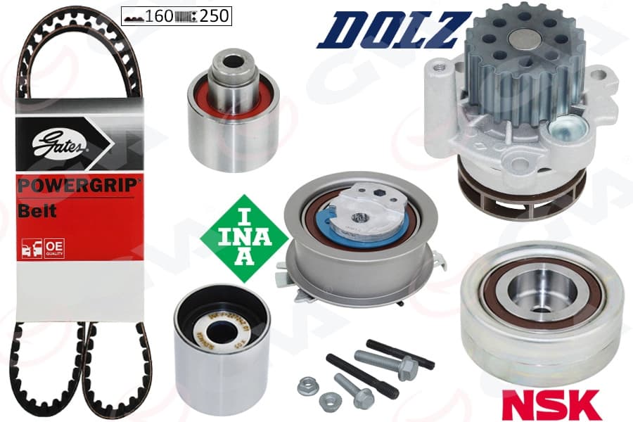 Devirdaimli Triger Seti 160x250 Crafter-T6-A3-Jetta-Caddy-Polo-Passat 1.6-2.0 TDI