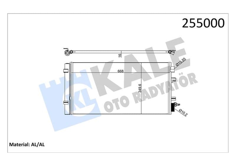 Klima Radyatörü Kondenser Renault Fluence 09> Megane III 09> Scenic III 09> 1.2TCe 1.5dCi 1.6 1.9dCi 2.0