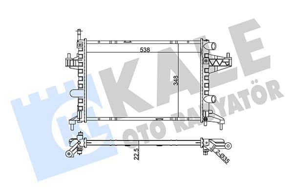 Radyatör Brazing Corsa C-Combo-Tigra 1.0-1.2-1.2 16V-1.4-1.4 16V Ac Klimasiz Mek 538x348x23 13 00236-9201955-25555161-24445162