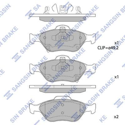Ön Fren Balata Toyota Yaris 1.3L 2SZ-Fe SCP90 06-09 / 1.4L 1NDTV NLP90 06-09 / 1.0L 1KR-Fe KSP90 06- 11 / 1.3L 1NR-Fe NSP130 12-> / 1.5L 1NZFXE NHP130 Hybrid 14->