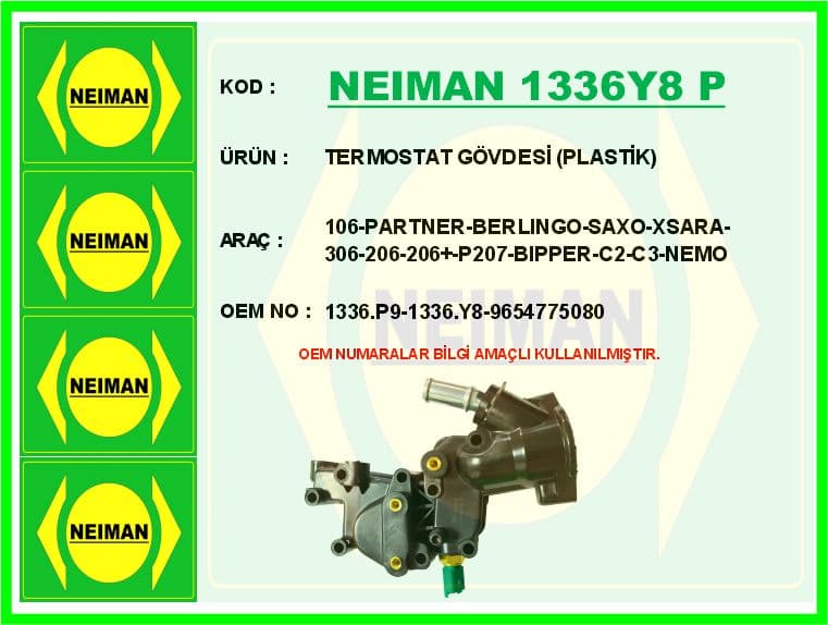 Termostat Gövdesi Plastik 106-Partner-Berlingo-Saxo-Xsara-306-206-206 -P207-Bipper-C2-C3-Nemo