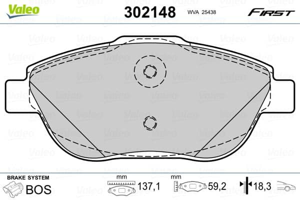 Ön Fren Balatası Corsa F 19> Crossland 17> Mokka 20> C3 II-III-Aircross 09> C4 14> 208 19> 2008 19> DS3 15> 15 İnç 283mm