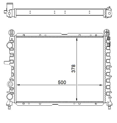 Radyatör TMPR-Tipo 1.4İ-1.6İ Mek Ac Klimasiz 498x359x34