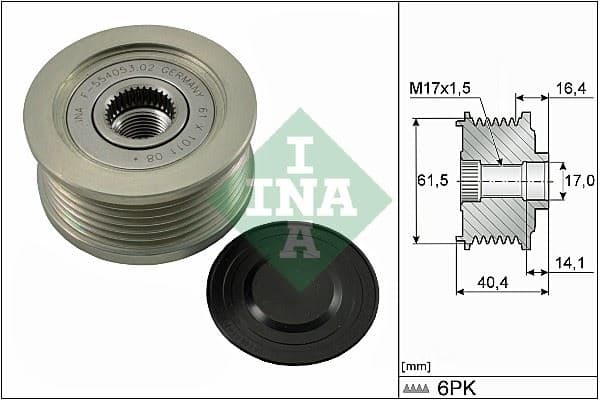 Alternatör Kasnaği Rulmanlı Opel Astra H-Vectra C-Zafira-Signum 1.9 Cdti 02> Fiat Doblo-Grande Pun To 1.9 JTD