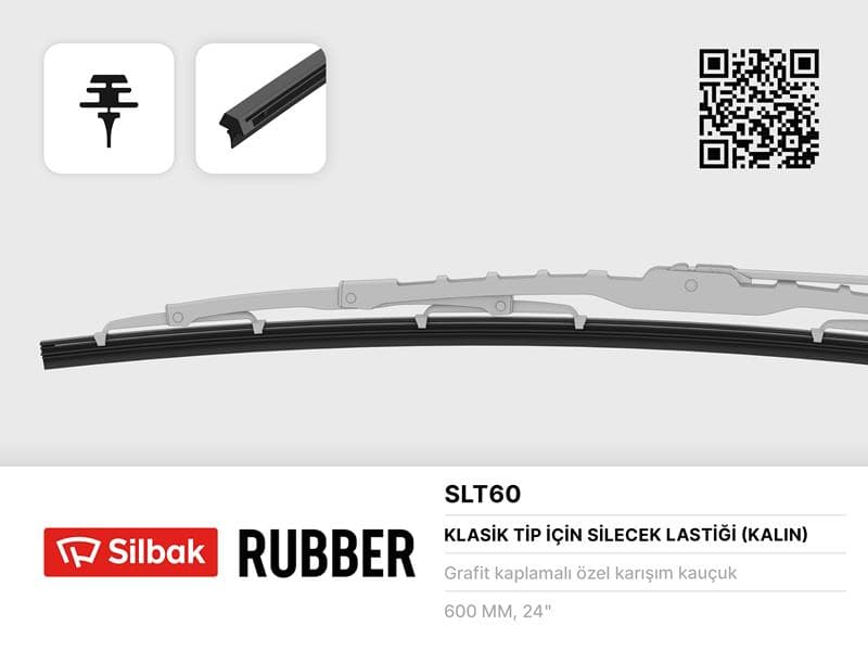 Silecek Lastiği 600MM Tel Takilan Bosch-SWF- MB-Volvo Volvo-BMW Orj Lastiği-Palio/siena Sürücü
