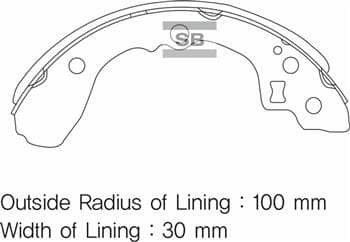 Arka Kampana Pabuç Balata Kia Rio 1.5L A5D Dohc Yumurta Kasa 00-05 / 1.3L A3E Sohc Yumurta Kasa 00-05