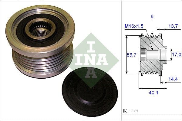 Alternatör Kasnaği Astra J-İnsignia-Adam-Zafira Tourer C-Aveo-Cruze-BMW 5 E60-E61 520d 6 KNL