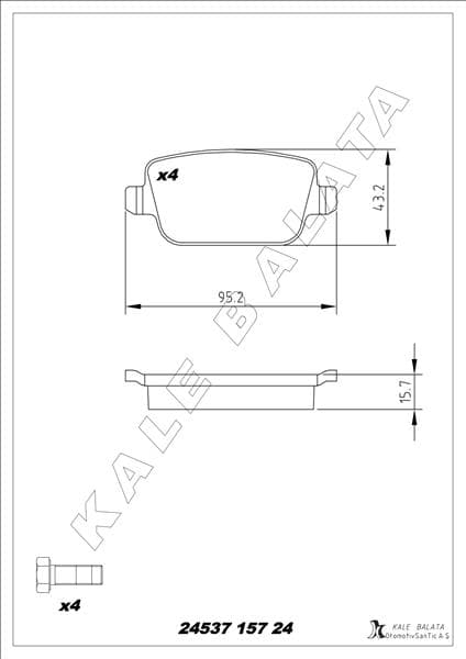 Fren Balatası Arka Ford-Land Rover-Volvo Mondeo-Galaxy-Smax-Freelander-S60 07> Vo S80 II 06> S80 07> V70 06> V70 07> XC70 06> . Land Rover Freelander II L359