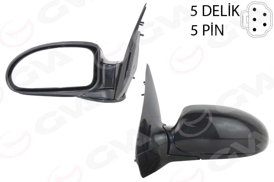 Diş Dikiz Aynasi Sol Ford Focus 98 > Elektrikli İsitmali Astarli Değişen Kapak 5PİN 5 Fiş VM-319EHPL