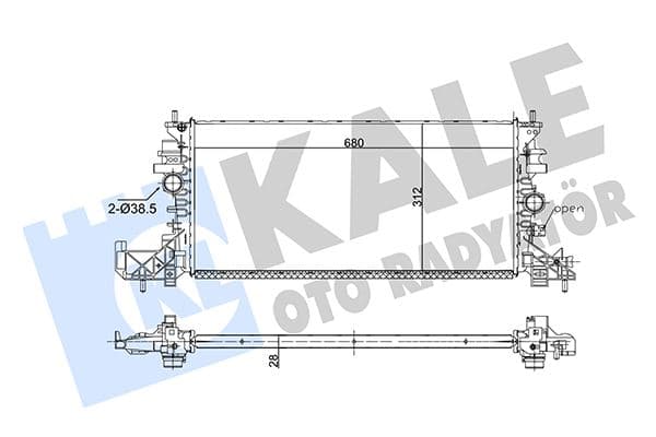 Radyatör Al/brz Opel Astra K B16 1.0 1.2 1.4 1.6 Turbo 1.5CRDI 1.6CDTI 15 > MT