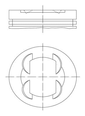 Piston Segman STD Astra J-Corsa D-E Meriva B-Adam-Aveo 1.4 16V A/B14XER-Xel-XFL-Xej 73.40mm
