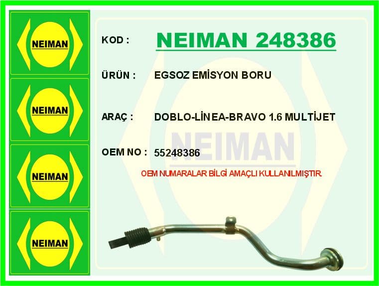 Egsoz Emisyon Boru Doblo-Linea-Bravo 1.6 Multijet