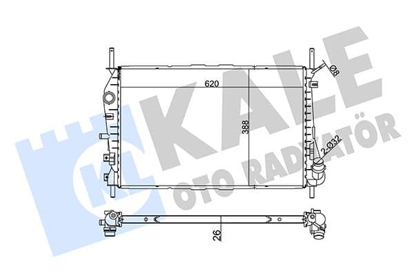 Motor Su Radyatörü Mondeo 2.0TDCI 2.2TDCI 01>07 Klimali
