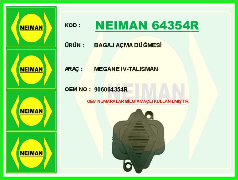 Bagaj Açma Düğmesi Megane IV-Talisman