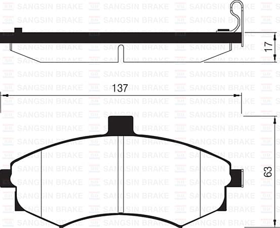 Ön Fren Balata Hyundai Matrix 1.5L D4FA CRDi Dizel 05-> / Elantra 1.6L Benzinli 01-03 - Tepeli Tip 137mm