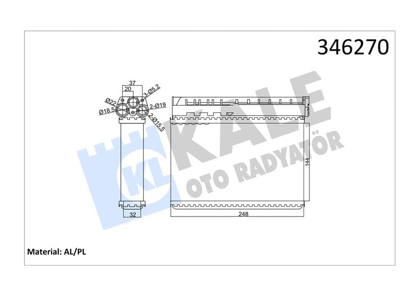 Kalorifer Radyatörü BMW E39 E36 Klimali