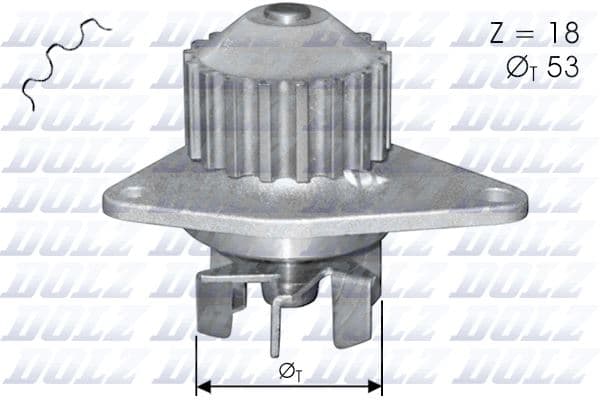Devirdaim Su Pompası P106-P206-P207-P307-Bipper-Nemo-Partner-Berlingo-C2-C3-Saxo-Xsara 1.4 TU3JP-TU3A 1.4 8V MQP Fiat Fiorino 1.4 KFT.-KFV