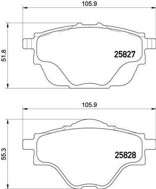 Arka Fren Balatası Astra L-Grandland-C4 Grand/spacetourer-C5 Aircross-P508-P5008-P308-P3008-DS4-DS7 290mm